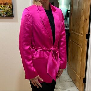 Express Vibrant Pink Blazer with Sash